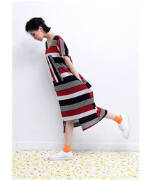 STRIPED LONG DRESS(ワンピース)