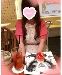 👑Q-POT CAFE | 👑ストロベリーゼリー🍓のネックレスプレートを頂きました🍽✨(その他)