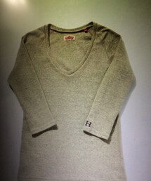 HOLLYWOOD RANCH MARKET | ストレッチフライスVネック ハーフスリーブTシャツウィメンズ(Tシャツ/カットソー)