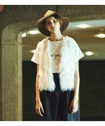 mysty woman | 【mysty woman】チベットラム風フェイクファーベスト(ジャケット/アウター)