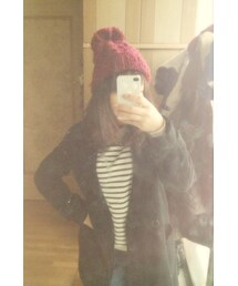 ニット帽(赤)(ニットキャップ/ビーニー)