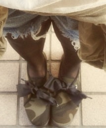 NO | カモフラ柄スニーカー(スニーカー)