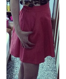 橘紅挺版小圓裙(スカート)