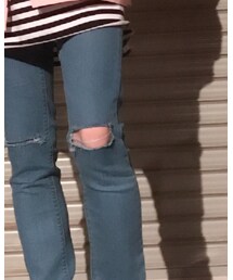 GU | ダメージ加工リメイク(デニムパンツ)