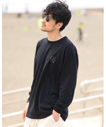 Cuore/Gusto | Cuore/Gusto Graphic Long Sleeve T-Shirt / Black | cuoregusto https://gsfr3.app.goo.gl/EthoX @BASEec(Tシャツ/カットソー)