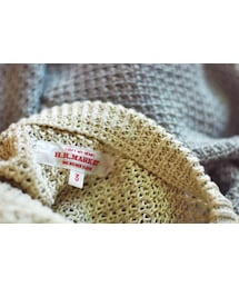 HOLLYWOOD RANCH MARKET | HOLLYWOOD RANCH MARKET(ハリウッドランチマーケット) "カラーリネン クルーネック ニット" ￥16,200-(その他トップス)