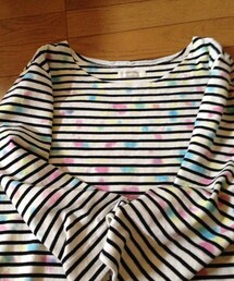 ボーダー&水たま(Tシャツ/カットソー)