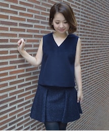 GREED International | MINK CASHMERE BEAVER CLOTH sleeveless tops(ベスト)
