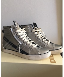 DIESEL | DIESEL D-STRING PLUS SILVER/BLACK(スニーカー)