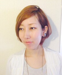 昨日作ったイヤリング(イヤリング)