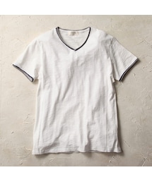 BACK NUMBER | ツインロールVネックTシャツ(Tシャツ/カットソー)