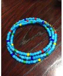 Handmade | ホワイトハーツ ガラスビーズネックレス(ネックレス)
