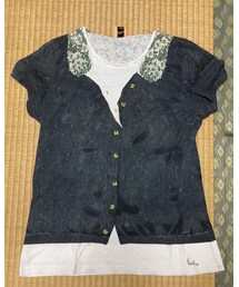 Paul Smith | フェイクプリントのカーディガンtシャツは第二ボタンがキラリします。(シャツ/ブラウス)