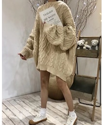 COCOTOWN | ケーブルニット ¥3,090-(ニット/セーター)
