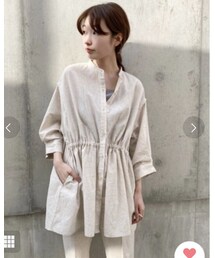 Kastane | リネンノーカラービックシャツ(シャツ/ブラウス)