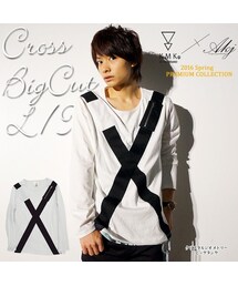 KINGLYMASK | KMK×AKJ クロス ビッグ カットソー Akj Produce

(Tシャツ/カットソー)