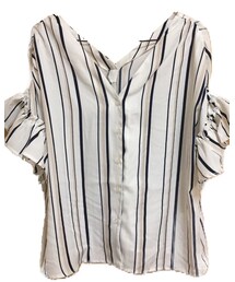 MAJESTIC LEGON | マルチストライプフレア袖ブラウス(シャツ/ブラウス)