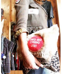 Handmade | ムートンとレオパードプリントレザーでクラッチをハンドメイド✂︎ムートンクラッチ(クラッチバッグ)