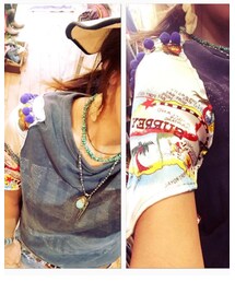 VINTAGE | usedT✖︎ヴィンテージスカーフリメイク(Tシャツ/カットソー)