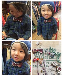 zunzunハンドメイドノベルティお客様スナップ | お客様スナップzunzunハンドメイド蝶ネクタイノベルティです❤️(ファッション雑貨)