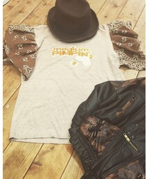 FLOWリメイク品 | usedT✖︎バンダナリメイク(トップス)