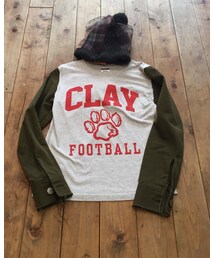 flowリメイク | flowリメイクtop  オーガンジーリメイクニットの帽(トップス)