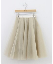 チュールレースミディスカート(スカート)