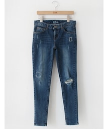 裏起毛クラッシュデニムパンツ(デニムパンツ)