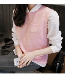 ウールXアンゴラニットベスト(ベスト)