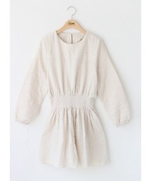 ウエストシャーリングコットンワンピース(ワンピース)
