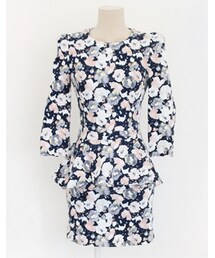 フェミニンスタイルフラワープリントワンピース(ワンピース)