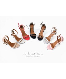 アンクルストラップ オープントゥヒール(サンダル)