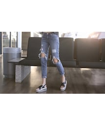 ウォッシュ加工ヴィンテージデニムパンツ(デニムパンツ)