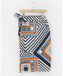 ユニークパターンラップスカート(スカート)