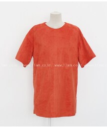 スエードラウンドネックルーズワンピース(ワンピース)