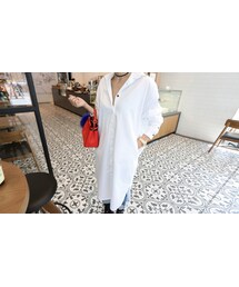 ロング丈シャツワンピース(ワンピース)