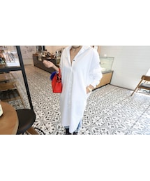 ロング丈シャツワンピース(シャツ/ブラウス)