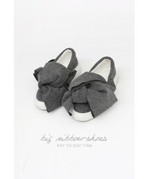 BIGリボンウールスリッポン(スニーカー)