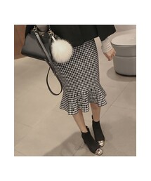 スリムパターンマーメイドニットスカート(スカート)