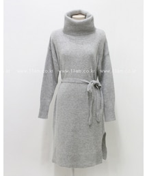 アンゴラタートルニットロングワンピース(ワンピース)