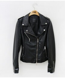 フェイクレザーライダースジャケット(ライダースジャケット)