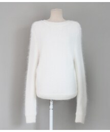 背中開きベーシックアンゴラニット(ニット/セーター)