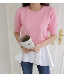 11AM | シャツドッキングニット(ニット/セーター)