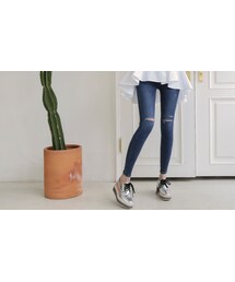 11AM | ナチュラルウォッシュ加工スキニージーンズ(デニムパンツ)