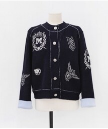 11AM | メタル刺繍ポイントカーディガン(ノーカラージャケット)