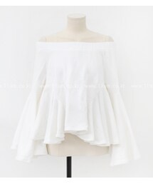 11AM | オフショルダーワイドカフスTシャツ(Tシャツ/カットソー)