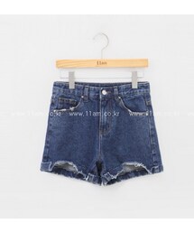11AM | クラッシュデニムショートパンツ(デニムパンツ)