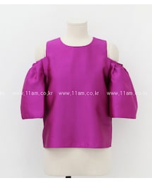 11AM | ショルダーホールサテントップス(シャツ/ブラウス)