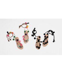 11AM | バブルデザインレースアップぺたんこサンダル(サンダル)