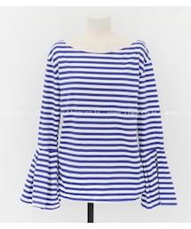 11AM | ベルスリーブボーダー柄Tシャツ(Tシャツ/カットソー)